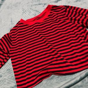 SHEIN Cropped Striped Shirt Size XS